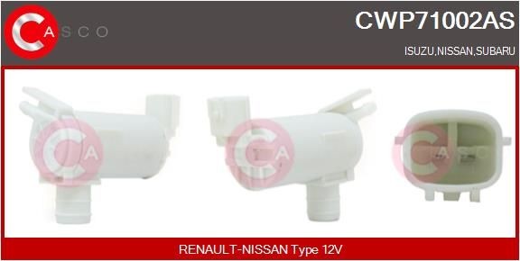 CASCO Αντλία νερού πλύσης, καθαρ. τζαμιών CWP71002AS CASCO CWP71002AS Αντλία υαλοκαθαριστήρων Nissan Navara D40 Pick Up φθηνά