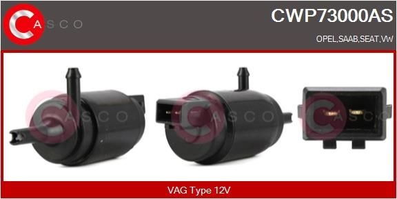 CASCO Spolvätskepump, fönster CWP73000AS CWP73000AS CASCO spolarvätskepump VW LT