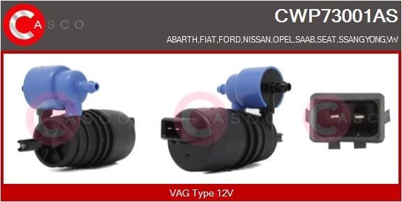 CASCO Ūdenssūknis, Stiklu tīrīšanas sistēma CWP73001AS CASCO CWP73001AS Ūdenssūknis, Stiklu tīrīšanas sistēma