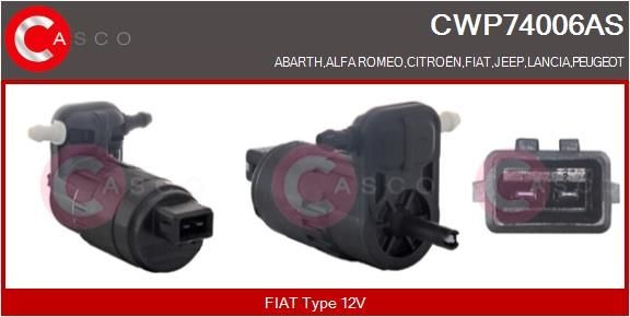 CASCO Water Pump, window cleaning CWP74006AS OPEL COMBO CASCO windscreen washer pump CWP74006AS