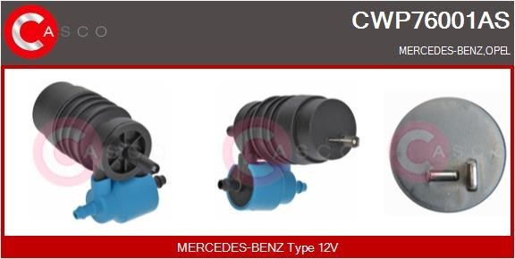 CASCO Reinigingsvloeistofpomp, ruitenreiniging CWP76001AS Ruitensproeier motor CASCO M-Klasse CWP76001AS goedkoop