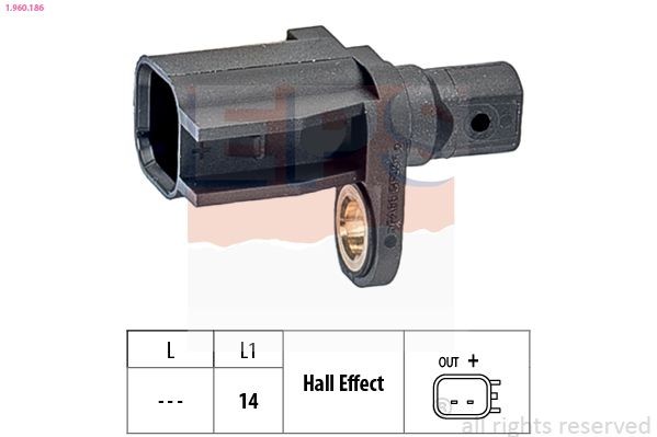 EPS ABS-Sensor 1.960.186 Sensor Raddrehzahl EPS Citroën ZX 1.960.186