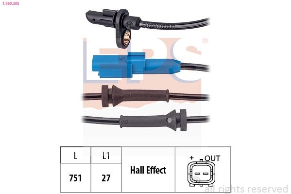 EPS ABS-Sensor 1.960.205 ABS Sensor EPS Kia CEE'D 1.960.205