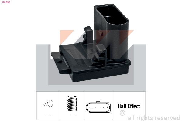 KW Interruptor, comando da embraiagem (regulador da velocidade) 510 337 510 337 Interruptor comando da embraiagem AUDI ALLROAD KW