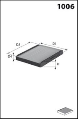 MISFAT Interieurfilter HB356 Interieurfilter MISFAT DAEWOO HB356