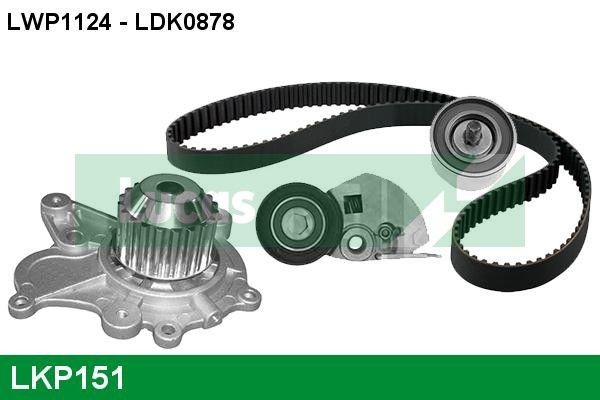 LUCAS Distributieriem set + waterpomp LKP151 Distributieset met waterpomp KIA LUCAS LKP151