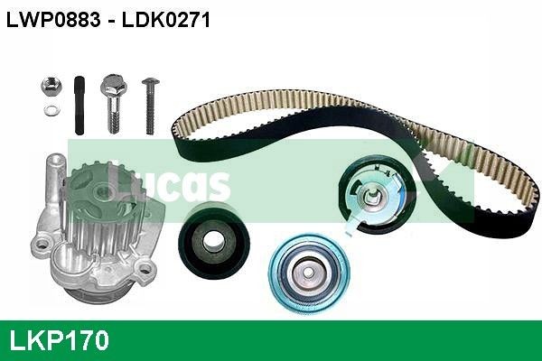 LUCAS Bomba de água + kit de correia dentada LKP170 Bomba de água + jogo de correia de distribuição LUCAS TRANSPORTER LKP170 baratos
