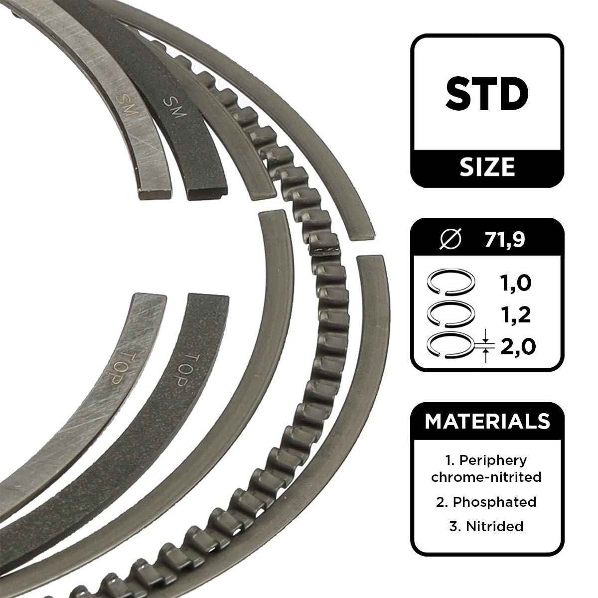 ET ENGINETEAM Stempelringsett R1012000 R1012000 Stempelringer ISUZU CAMPO ET ENGINETEAM