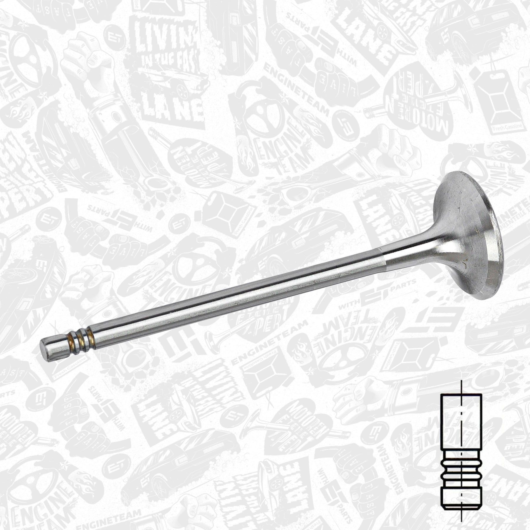 ET ENGINETEAM Utløpsventil VE0166 ET ENGINETEAM VE0166 Eksosventil HYUNDAI CRETA hva koster