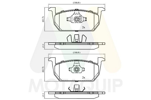 Plaquettes de frein MOTAQUIP LVXL1954 MOTAQUIP LVXL1954: Plaquettes de frein Seat ALTEA 2025