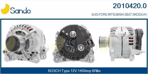 SANDO Alternatore 2010420.0 2010420.0 Alternatore SKODA SANDO costo