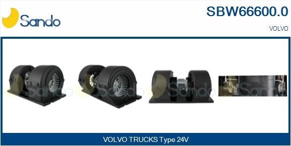 SANDO Vnútorný ventilátor SBW66600.0 Ventilátor kúrenia SANDO Volvo XC60 SBW66600.0