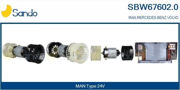 SANDO Vnútorný ventilátor SBW67602.0 Vnútorný ventilátor SANDO Volvo XC60 SBW67602.0