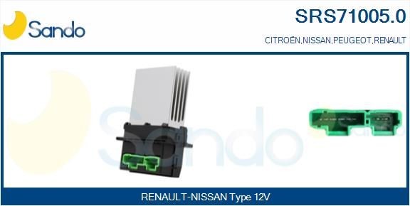 SANDO Resistenza ventola abitacolo SRS71005.0 SRS71005.0 costo Resistenza ventola abitacolo NISSAN X-TRAIL SANDO