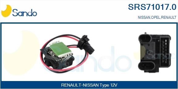 SANDO Resistenza ventola abitacolo SRS71017.0 SRS71017.0 costo Resistenza ventola abitacolo SANDO NISSAN X-TRAIL