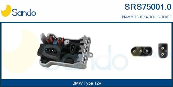 SANDO Motstand, kupévifte SRS75001.0 Viftemotor motstand SANDO BMW 3-serie SRS75001.0