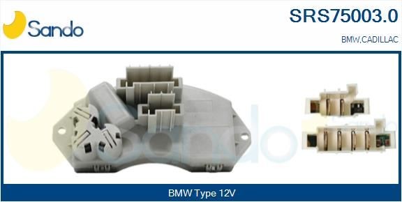 SANDO Motstand, kupévifte SRS75003.0 Motstand varmeapparat SANDO BMW 3-serie SRS75003.0