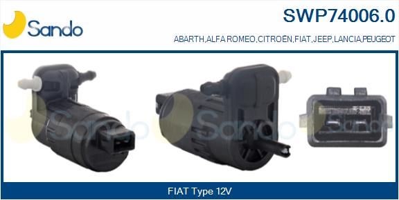 SANDO Spylepumpe SWP74006.0 SWP74006.0 Vindusspylerpumpe ALFA ROMEO 159 SANDO