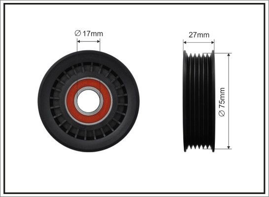 CAFFARO Τροχαλία παρέκκλισης, ιμάντας poly-V 500519 Τροχαλια αδρανειας CAFFARO Honda CIVIC 500519