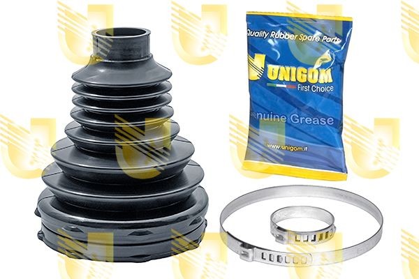 UNIGOM Putekļusargu komplekts, Piedziņas vārpsta 300143H.2 Pusass putekļu gumijas FIAT UNIGOM 300143H.2