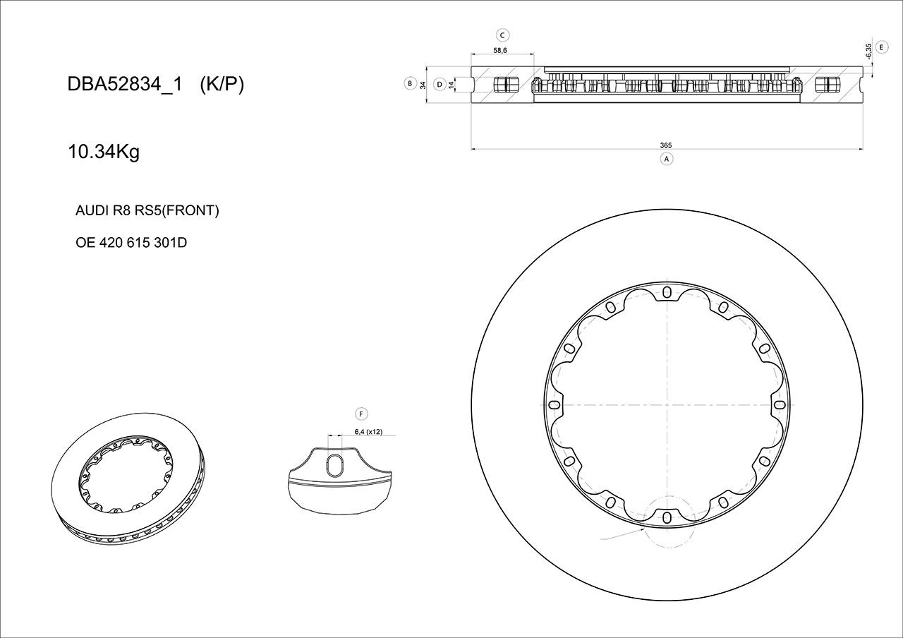 DBA Australia Raceing-piduriketas DBA52834SLVS DBA Australia DBA52834SLVS Raceing-piduriketas Audi A1 8x hind