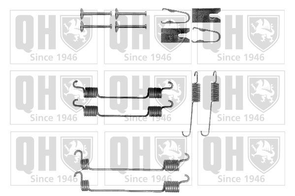QUINTON HAZELL Accessory Kit, brake shoes BFK439 QUINTON HAZELL BFK439 Toyota Carina T19 Saloon brake shoe fitting kit replacement