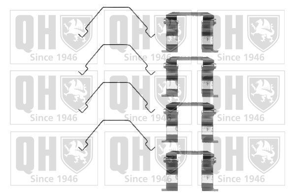 QUINTON HAZELL Kit d'accessoires, plaquette de frein à disque BFK695 Kit d'accessoires, plaquette de frein à disque QUINTON HAZELL 3 BFK695 pas cher