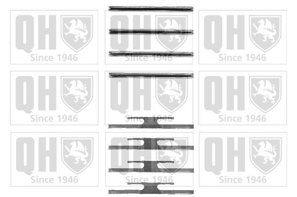 QUINTON HAZELL Monteringssett, bremseklosser BFK710 QUINTON HAZELL BFK710 Tibehørsett, skivebremse belegg OPEL Rekord E1 Sedan billige