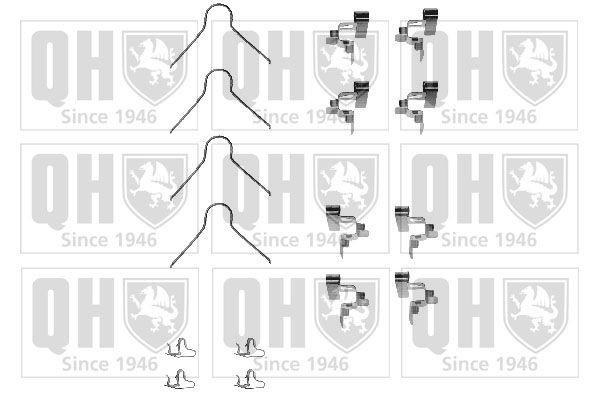 QUINTON HAZELL Accessoireset, schijfremblok BFK787 Toyota COROLLA Accessoireset, schijfremblok QUINTON HAZELL BFK787