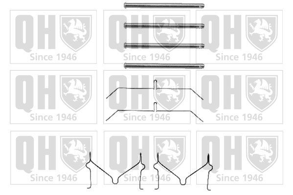 QUINTON HAZELL Kit d'accessoires, plaquette de frein à disque BFK795 BFK795 Kit d'accessoires, plaquette de frein à disque QUINTON HAZELL TOYOTA AURIS