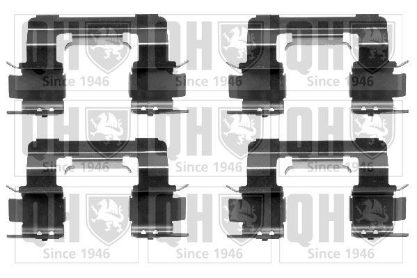 QUINTON HAZELL Kit d'accessoires, plaquette de frein à disque BFK921 BFK921 Kit d'accessoires, plaquette de frein à disque TOYOTA AURIS QUINTON HAZELL