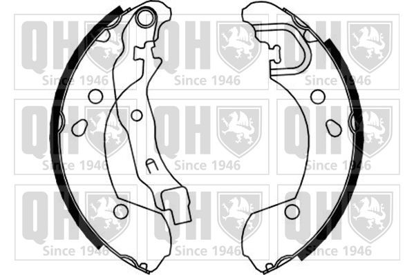 QUINTON HAZELL Bromsbacksats BS1153 Renault Clio 3 Skåpbil Bromsbackar QUINTON HAZELL BS1153