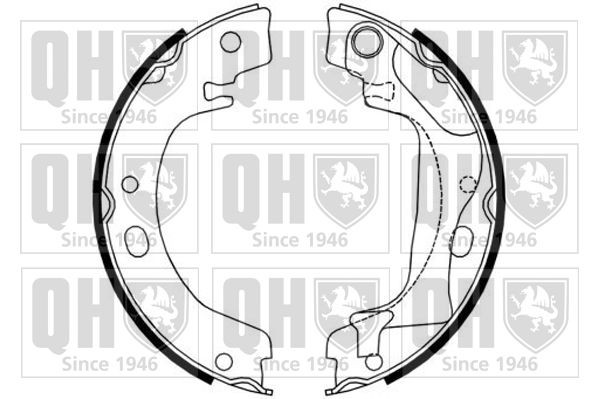 QUINTON HAZELL Handbromsbackar BS1186 BS1186 Handbromsbackar QUINTON HAZELL OPEL AGILA