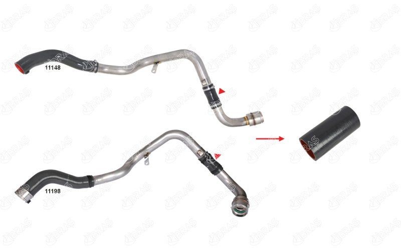 IBRAS Ladeluftslange 11149 Intercooler slange IBRAS Dacia LODGY 11149