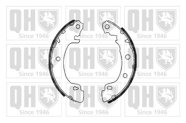 Jogo de maxilas de travão QUINTON HAZELL BS960 QUINTON HAZELL BS960 Freio a tambor Renault MEGANE 2009