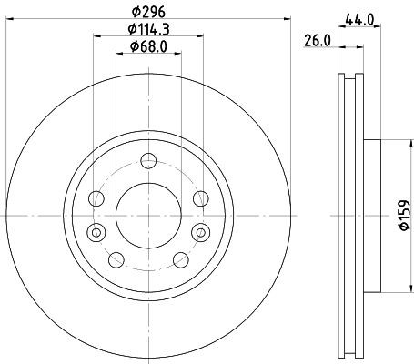 HELLA Disco freno 8DD 355 131-871 HELLA 8DD 355 131-871 Dischi Townstar Van (XFK) prezzo