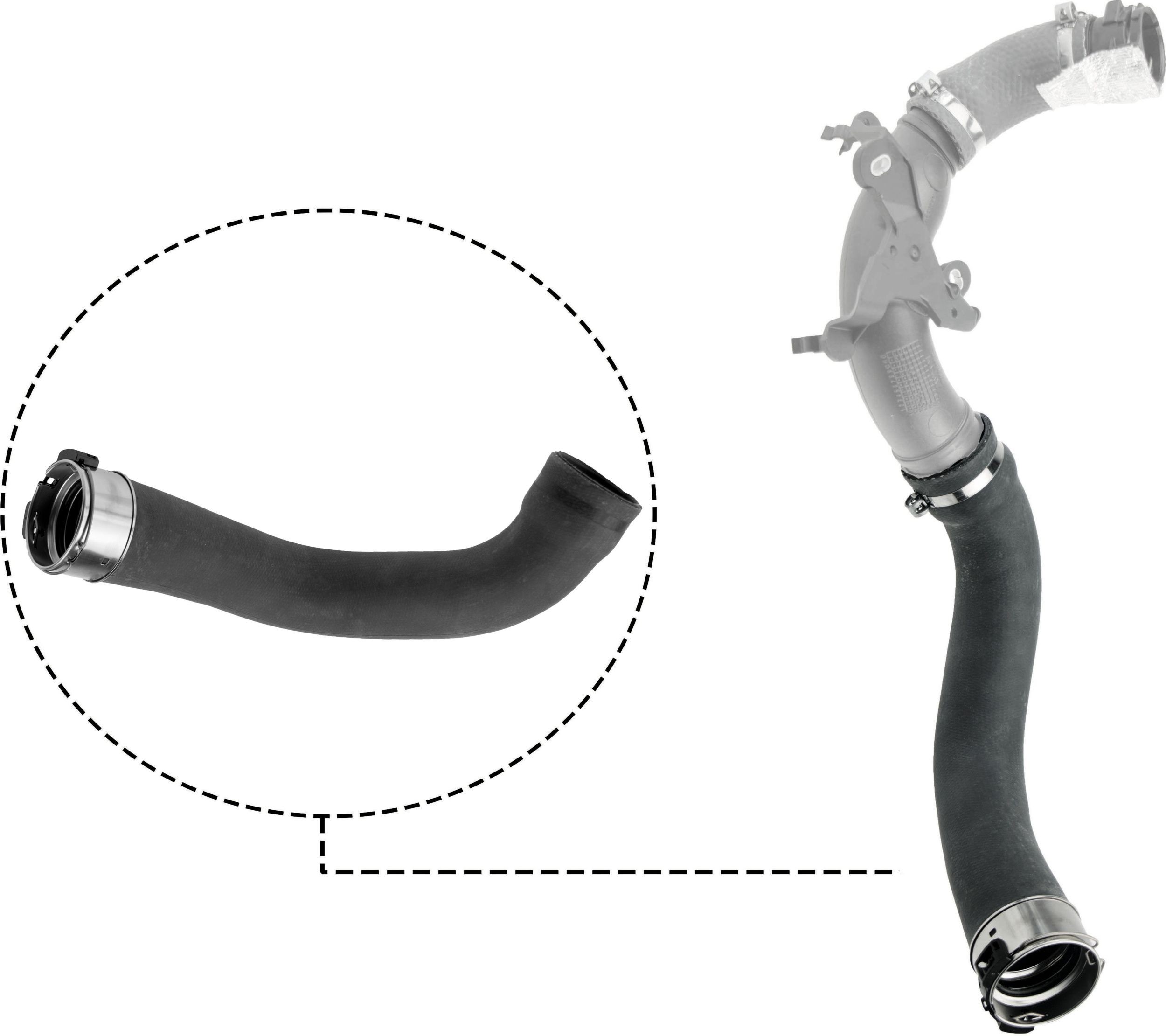 GATES Ladeluftslange 09-0528 GATES 09-0528 Intercooler slange Dacia Dokker Express originale pris