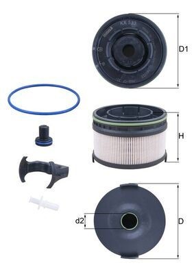 KNECHT Fuel filter KX 533KIT DAEWOO LUBLIN KNECHT fuel filter KX533KIT