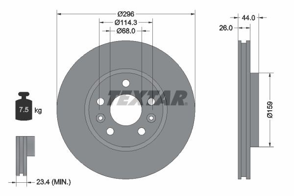 TEXTAR Δισκόπλακα 92300703 Δίσκοι TEXTAR DOKKER 92300703 φθηνά