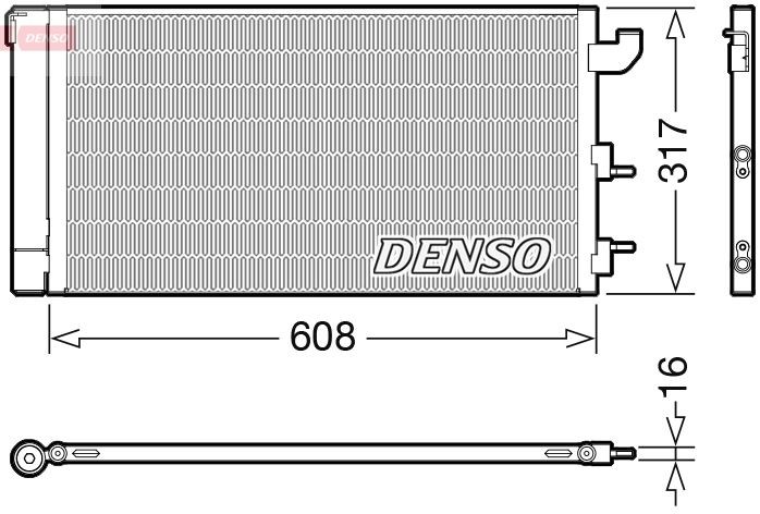 DENSO Kondensator, klimaanlegg DCN09144 Kondensator DENSO PUNTO DCN09144 billige