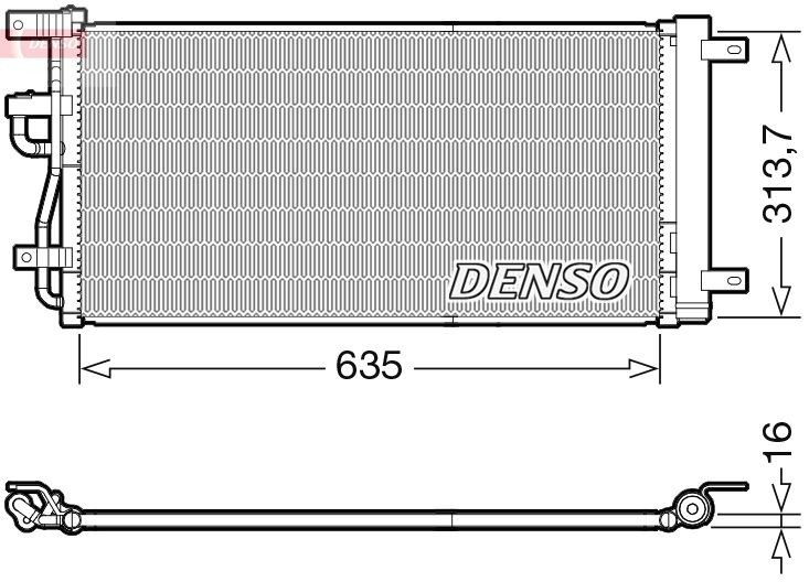 DENSO Kondensator, klimaanlæg DCN15007 DCN15007 Kondensor AC CHEVROLET SILVERADO DENSO