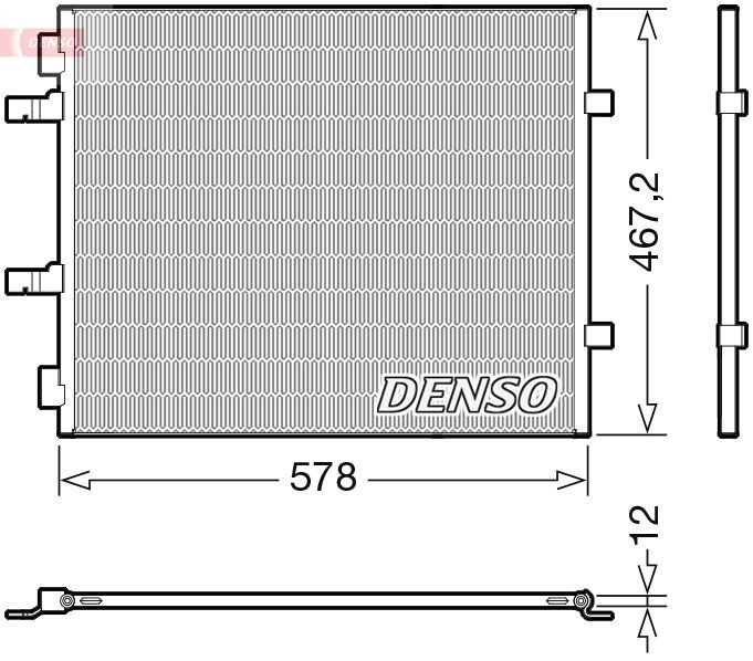 DENSO Air conditioning condenser DCN20042 RENAULT MASCOTT DENSO ac condenser DCN20042
