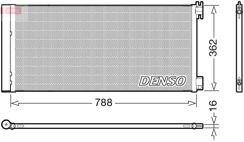 DENSO Kondenzátor klimatizácie DCN23042 DCN23042 Chladič klimatizácie RENAULT TRAFIC DENSO