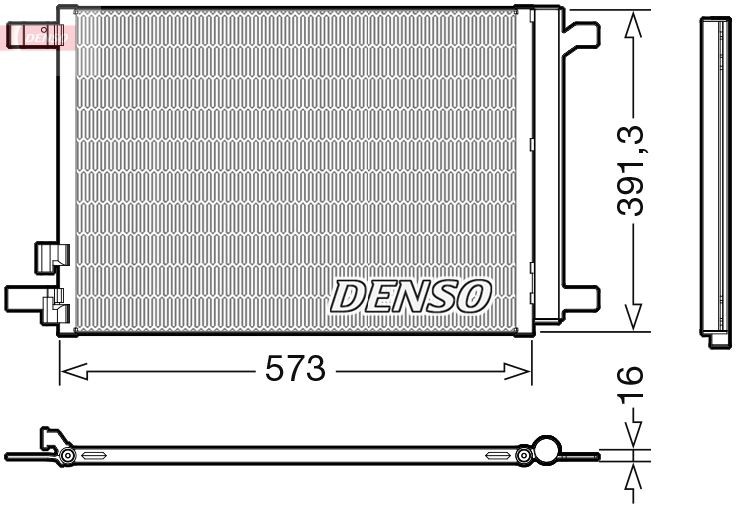 Kondensator, klimaanlegg DENSO DCN32066 DENSO DCN32066: Ac radiator Audi TT 2019