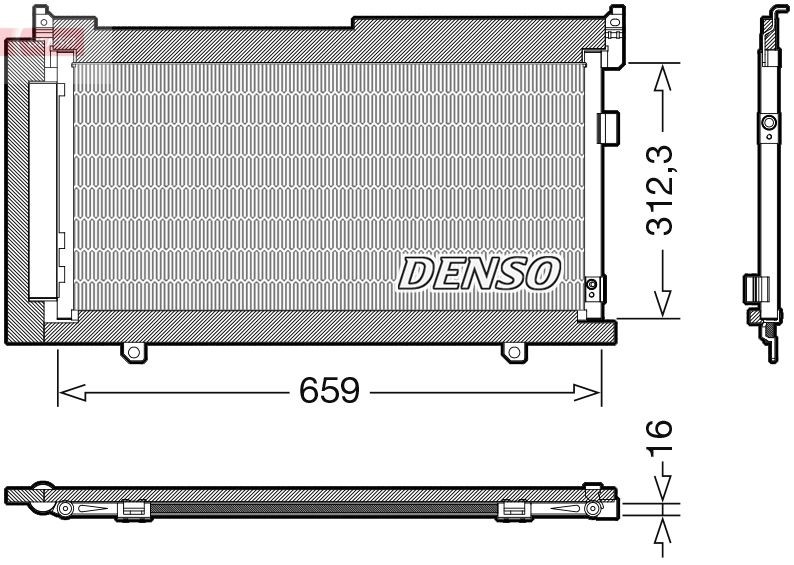 DENSO Lauhdutin, ilmastointilaite DCN36006 Forester I (SF) ilmastoinnin lauhdutin DENSO DCN36006