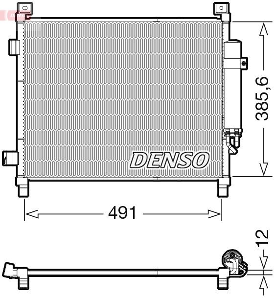 DENSO Kondensor, klimatanläggning DCN46031 DCN46031 DENSO ac kylare NISSAN NP300 PICKUP