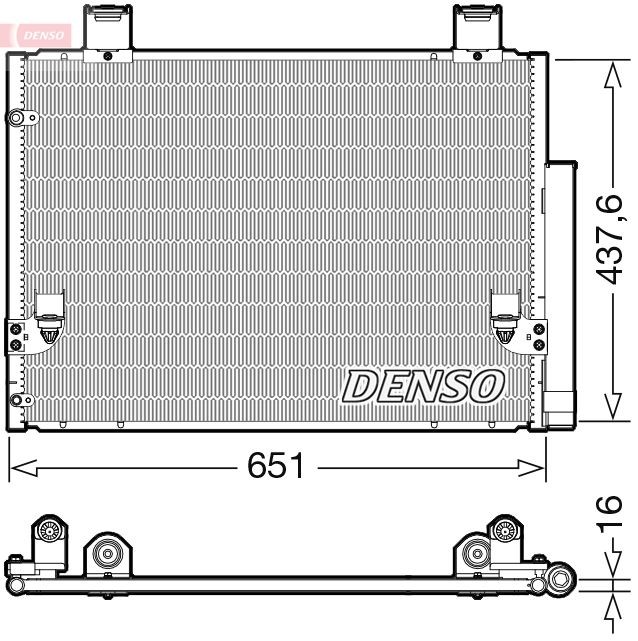 DENSO Kondensor, klimatanläggning DCN50057 DCN50057 DENSO Kondensor klimatanläggning Dodge