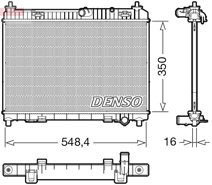 DENSO Radiateur du moteur DRM10113 DRM10113 Radiateur de refroidissement FORD KA DENSO
