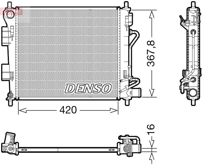 DENSO Radiateur du moteur DRM41018 DENSO DRM41018 Radiateur de refroidissement moteur Hyundai i10 IA d'origine prix