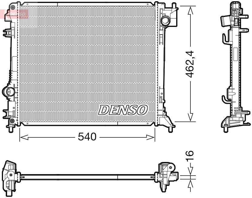 Ψυγείο, ψύξη κινητήρα DENSO DRM46063 DENSO DRM46063: Ψυγειο νερου Nissan QASHQAI 2017